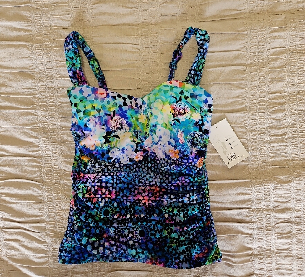 Floral Multicolor Women's Tankini Top